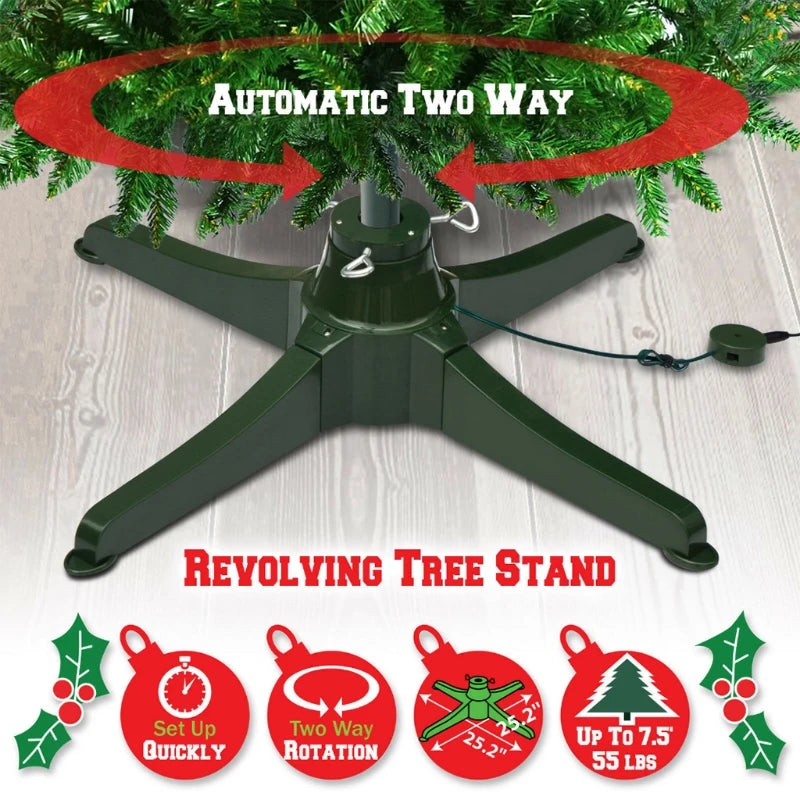 Christmas Tree Stand Base Useful 360 Degree Electric Rotating Christmas Tree Holder Artificial Trees Base for Home Hotel