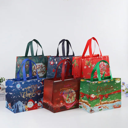 Christmas Gift Bag Santa Claus Snowman Candy Gift Packaging Bag, Merry Christmas Party Home Decor