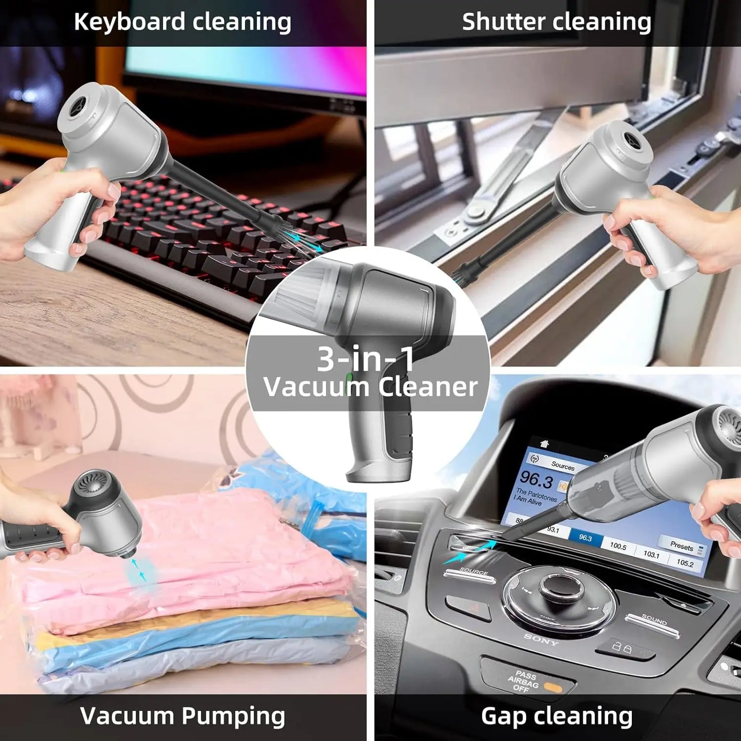 Bestseller 4500pa Handheld Vehicle Vacuum Cleaner Strong Suction Handheld Portable Auto Vacuum Home&Car