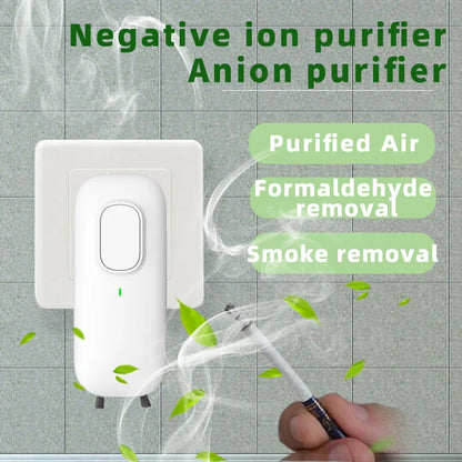 Plug-in Mini Anion Air Purifier Purification Air Freshener Ionizer Cleaner Dust Remover Toilet Deodorant