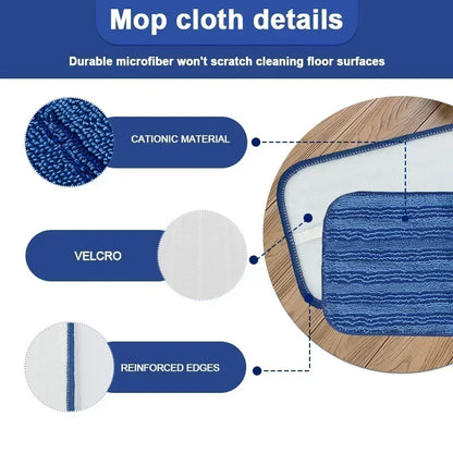 Reusable Microfiber Mop Pads for Swiffer Wet Jet, Wet and Dry Pad, Household Dust Cloth, Cleaning Accessories, 2Pcs