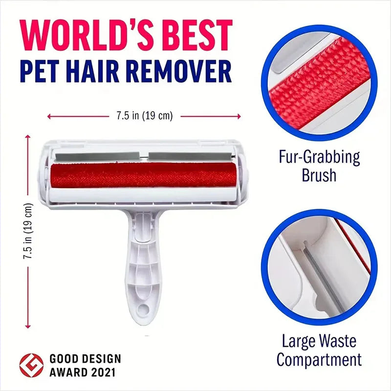 Pet Hair Remover Roller Removing Dog Cat Self Cleaning Lint Pet Hair Remover Pet Hair Remove Cleaning One Hand Operate