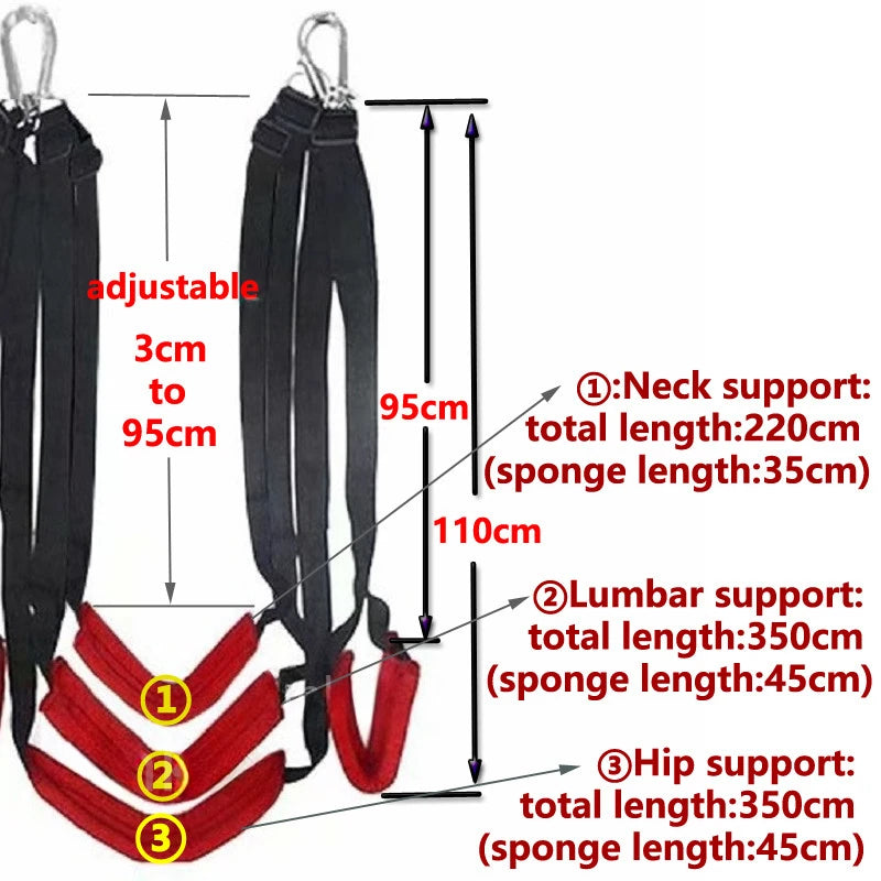 Sex Swing Sex Furniture Luxurious Soft Material Fetish Bandage Soft Door Erotic Sex Toys for Couple Women Bondage Cha Restraints