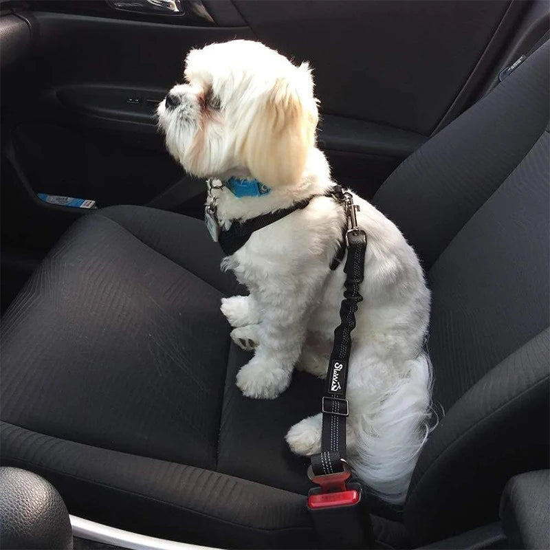 Dog Safety Leash Adjustable Retractable Cushioning Elastic Pet Leash Car Seat Seat Belt Safety Rope Tug Rope