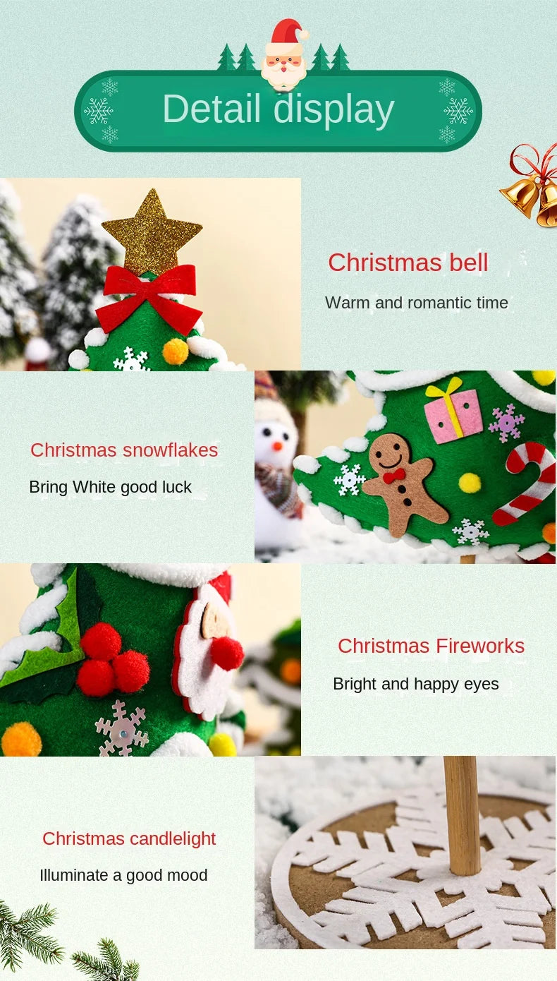 Christmas Tree Crafts Kits for Children Christmas Decoration Handmade Toys Puzzle Craft Kit Children Toys Christmas Gifts