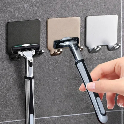 Bathroom Space Aluminum Razor Holder Storage Hook Wall Men Shaving Shaver Shelf Punch Free Razor Rack Accessories Organization