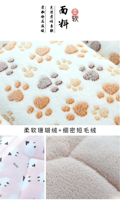 Soft Cat Bed Mats Short Plush Pet Sleeping Bed Mats for Cats Small Dogs Cute Pet Pad Blanket Warm Kitten Cushion Cat Accessories