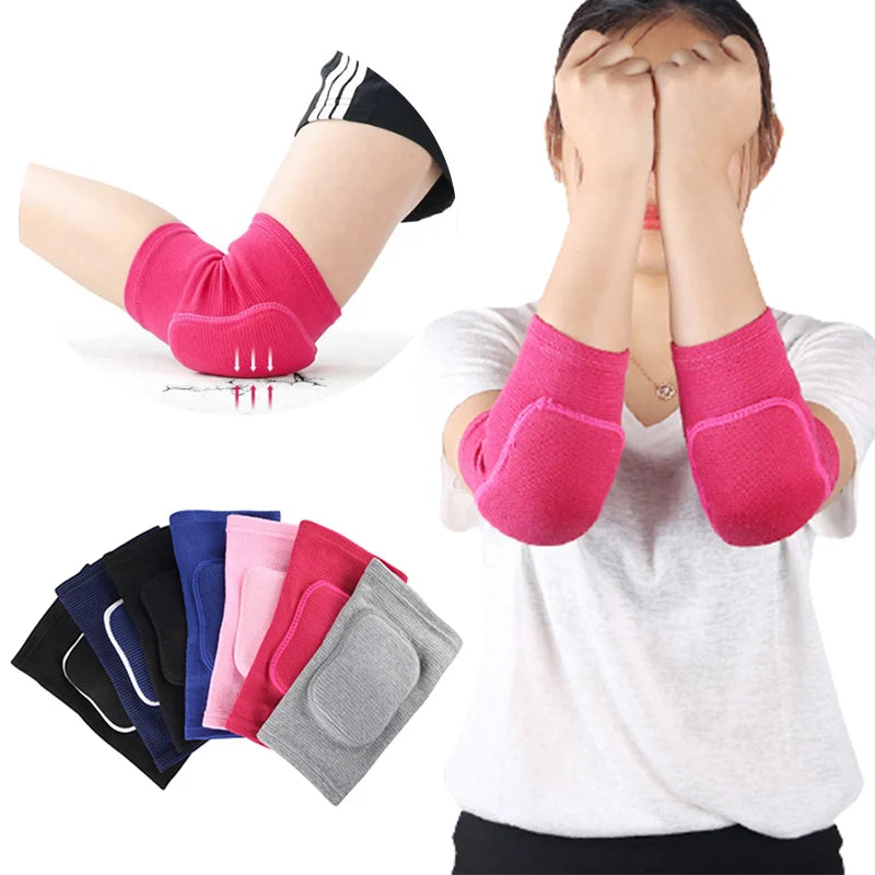 Elastic Elbow Pads Thickened Sponge Elbow Knee Protectors Guard Basketball Volleyball Sport Arm Sleeve Pad Adults Children